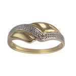 Bague d'occasion or 750 2 tons diamant - vue 1