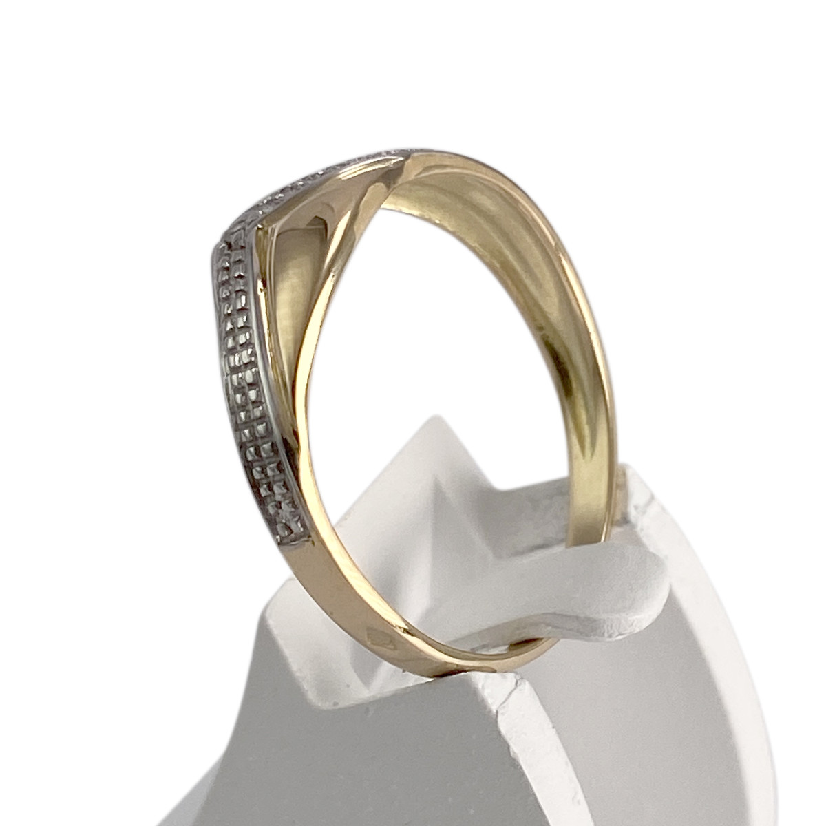 Bague d'occasion or 750 2 tons diamant - vue 2