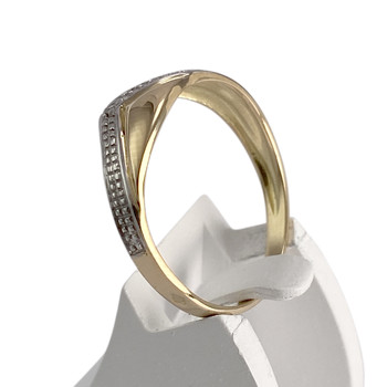 Bague d'occasion or 750 2 tons diamant