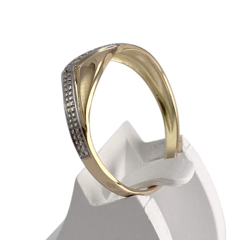 Bague d'occasion or 750 2 tons diamant - vue 2