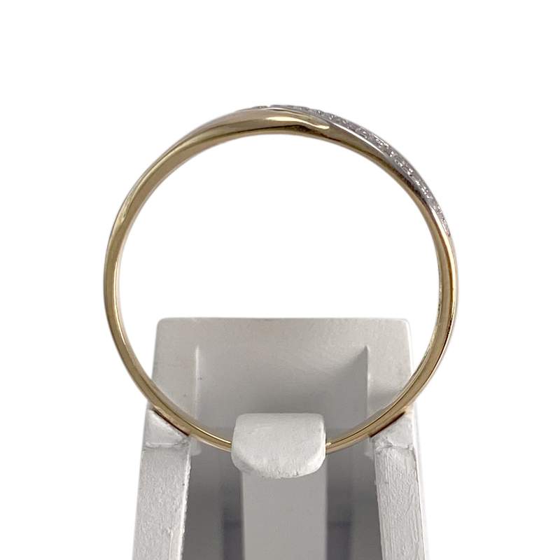 Bague d'occasion or 750 2 tons diamant - vue 3