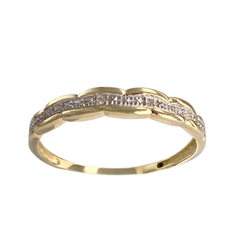 Bague d'occasion or 750 2 tons diamant - vue 1