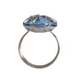 Bague d'occasion or 750 blanc spinelle synthetique - vue 3