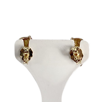 Boucles d'oreilles d'occasion or 750 2 tons diamant rubis