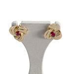 Boucles d'oreilles d'occasion or 750 jaune rubis - vue 1