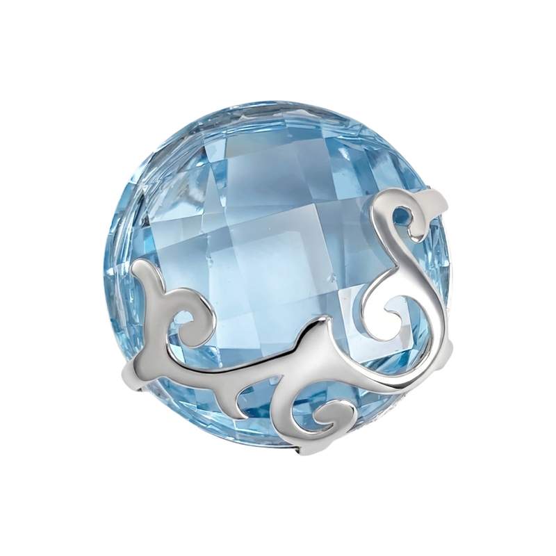 Pendentif d'occasion or 750 blanc spinelle synthetique - vue 1