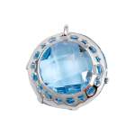 Pendentif d'occasion or 750 blanc spinelle synthetique - vue 2