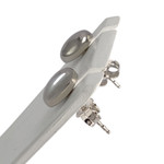 Boucles d'oreilles d'occasion or 750 blanc - vue 2
