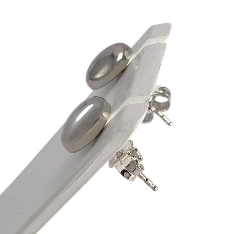 Boucles d'oreilles d'occasion or 750 blanc - vue 2