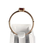 Bague d'occasion or 375 rose diamant grenat - vue 3
