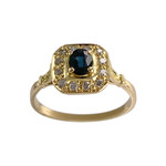 Bague d'occasion or 750 jaune saphir zirconias - vue 1