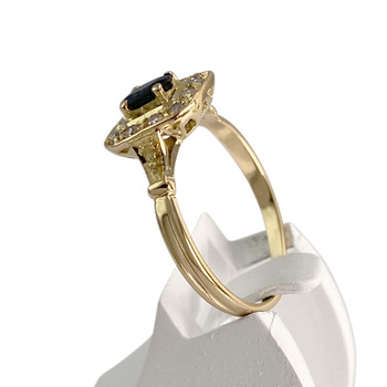 Bague d'occasion or 750 jaune saphir zirconias