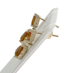 Boucles d'oreilles d'occasion or 375 jaune citrines - vue 2