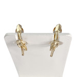 Boucles d'oreilles d'occasion or 375 jaune citrines - vue 3