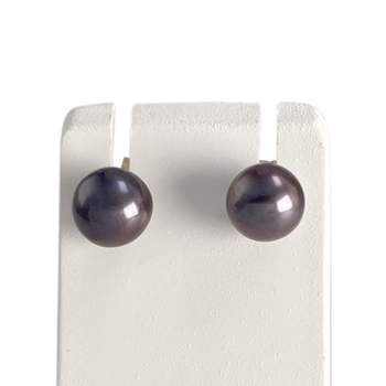 Precious metal earrings 750 gold yellow cultured pearl