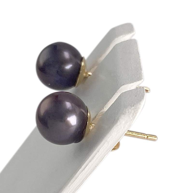 Boucles d'oreilles d'occasion or 750 jaune perle de culture - vue 2