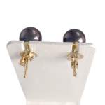 Boucles d'oreilles d'occasion or 750 jaune perle de culture - vue 3