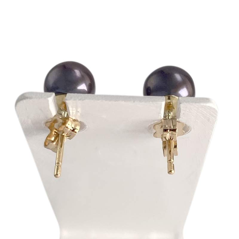 Boucles d'oreilles d'occasion or 750 jaune perle de culture - vue 3