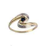 Bague d'occasion  or 750 2 tons saphir - vue 1