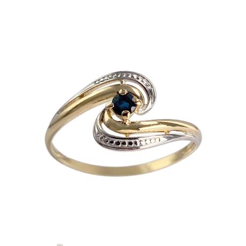 Bague d'occasion  or 750 2 tons saphir