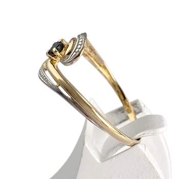 Bague d'occasion  or 750 2 tons saphir