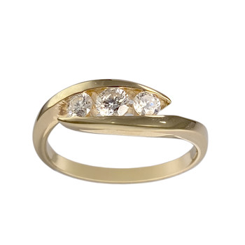 Bague d'occasion or 750 jaune diamant