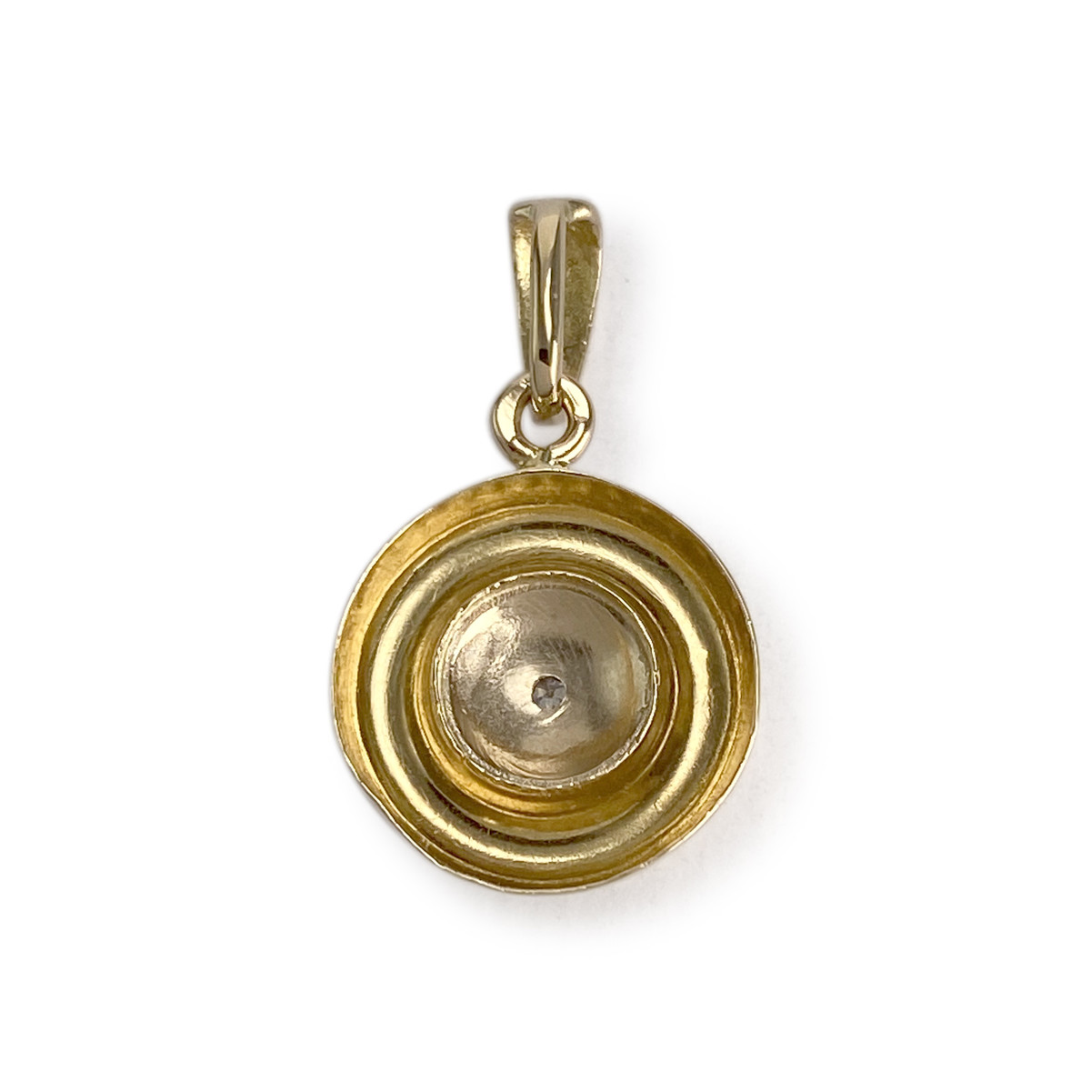 Pendentif d'occasion or 750 2 tons diamant - vue 2