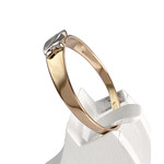 Bague d'occasion  or rose et rhodié 585 diamant - vue 2