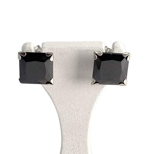 Boucles d'oreilles d'occasion or 375 blanc hematite