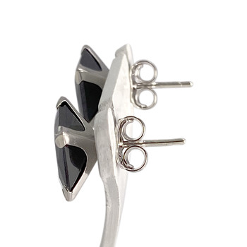 Boucles d'oreilles d'occasion or 375 blanc hematite