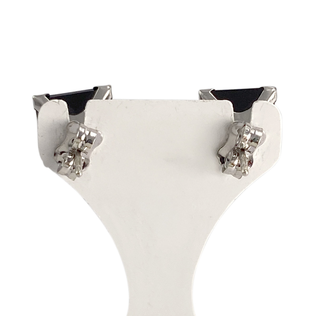 Boucles d'oreilles d'occasion or 375 blanc hematite - vue 3