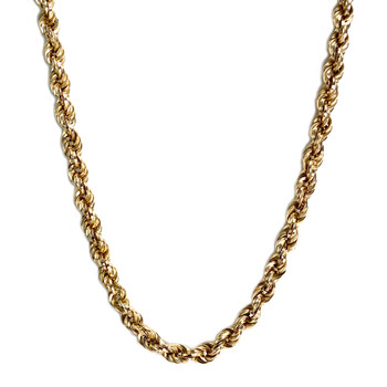 Pre-owned 750 yellow gold twisted chain necklace