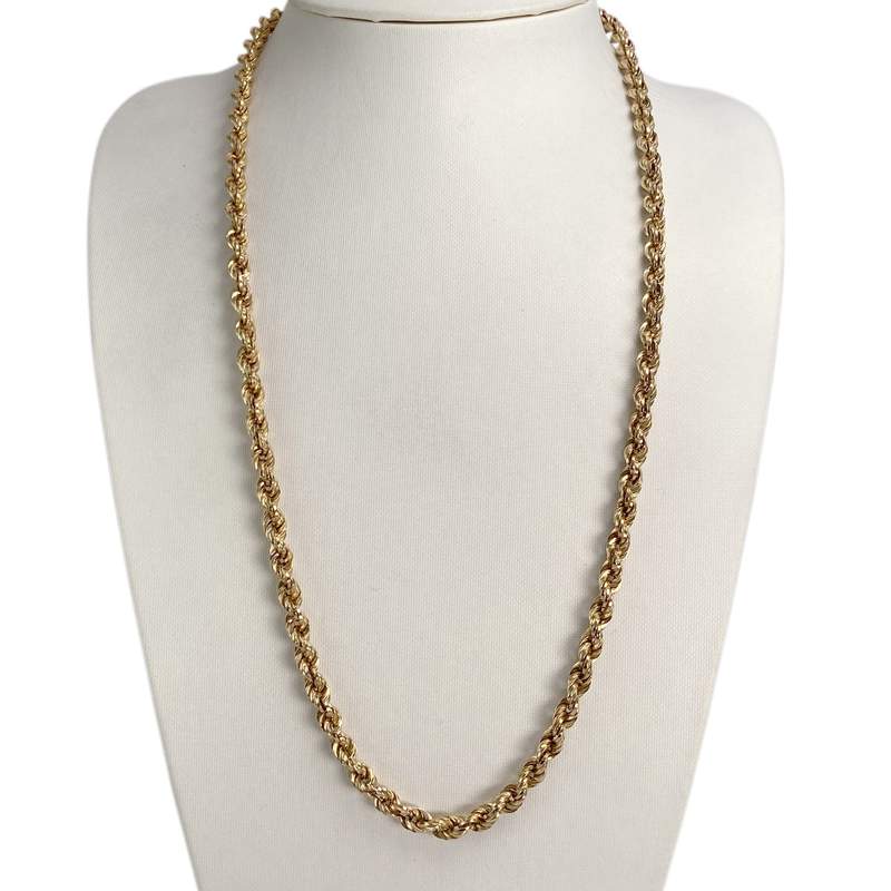 Collier d'occasion or 750 jaune maille torsadée - vue 2