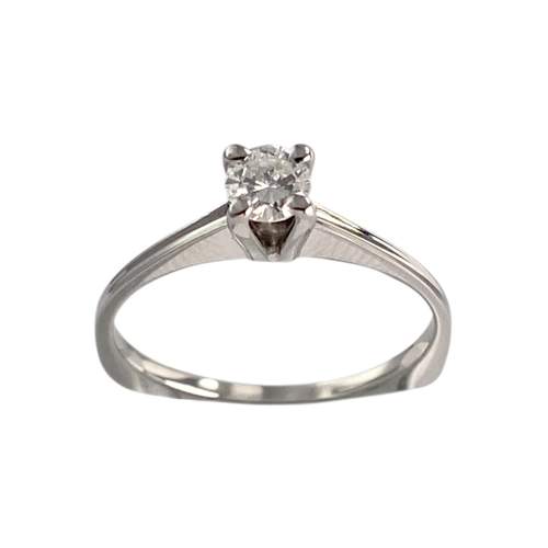 Solitaire d'occasion or 750 blanc diamant