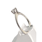 Solitaire d'occasion or 750 blanc diamant - vue 2