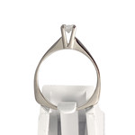 Solitaire d'occasion or 750 blanc diamant - vue 3