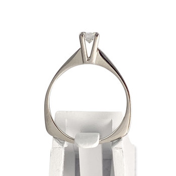 Solitaire d'occasion or 750 blanc diamant