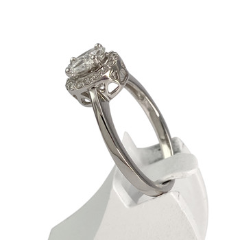 Bague d'occasion or 750 blanc diamants