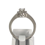 Bague d'occasion or 750 blanc diamants - vue 3