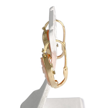 Boucles d'oreilles d'occasion or 750 jaune camee