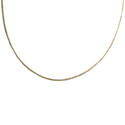 Chaîne d'occasion or 750 jaune maille forcat 38.5 cm - vue 1