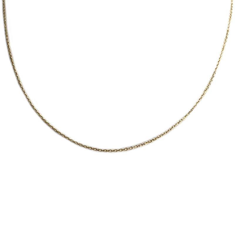 Chaîne d'occasion or 750 jaune maille forcat 38.5 cm - vue 1