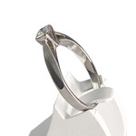 Solitaire d'occasion or 750 blanc diamant - vue 2