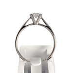Solitaire d'occasion or 750 blanc diamant - vue 3