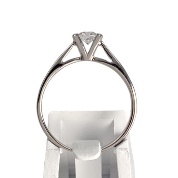 Solitaire d'occasion or 750 blanc diamant