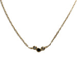 Collier d'occasion or 750 jaune diamants émeraude - vue 1