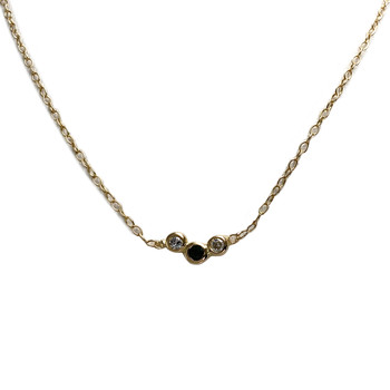 Collier d'occasion or 750 jaune diamants émeraude