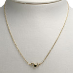 Collier d'occasion or 750 jaune diamants émeraude - vue 2