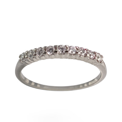 Bague d'occasion or 750 blanc zirconias - vue 1