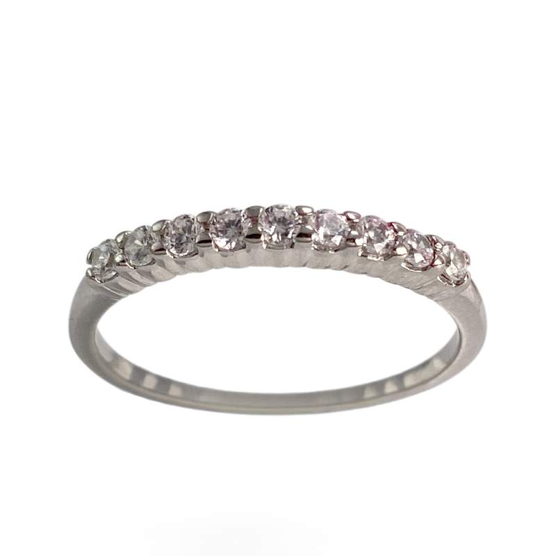 Bague d'occasion or 750 blanc zirconias - vue 1